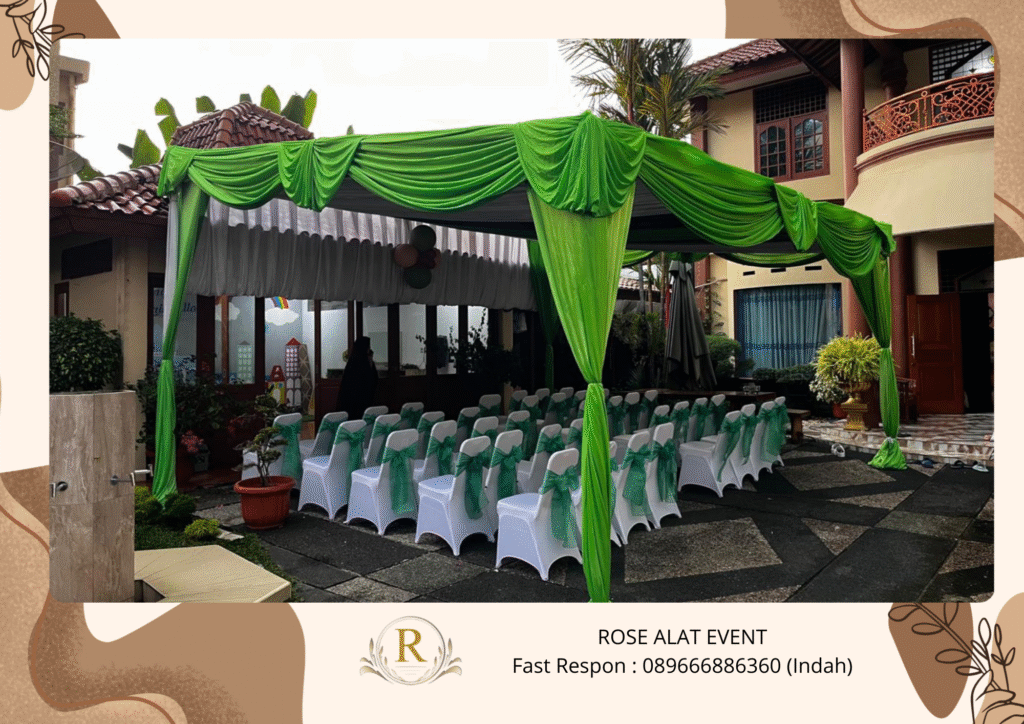 Gudang Sewa Tenda Serut Hijau Untuk Event Area Jatibarang