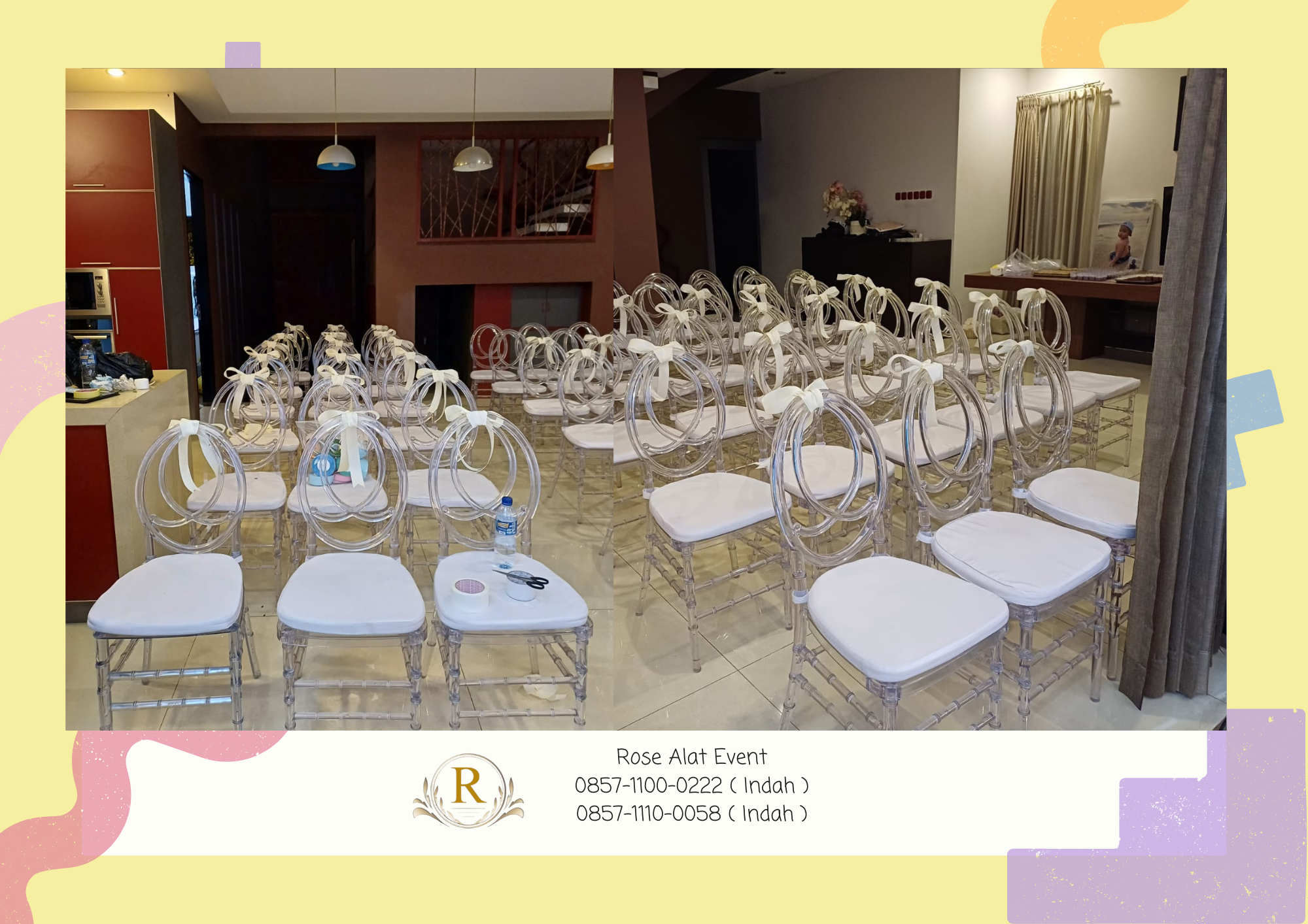 Rental Kursi Acrylic Dan Cross Back Area Brebes Tegal Cirebon