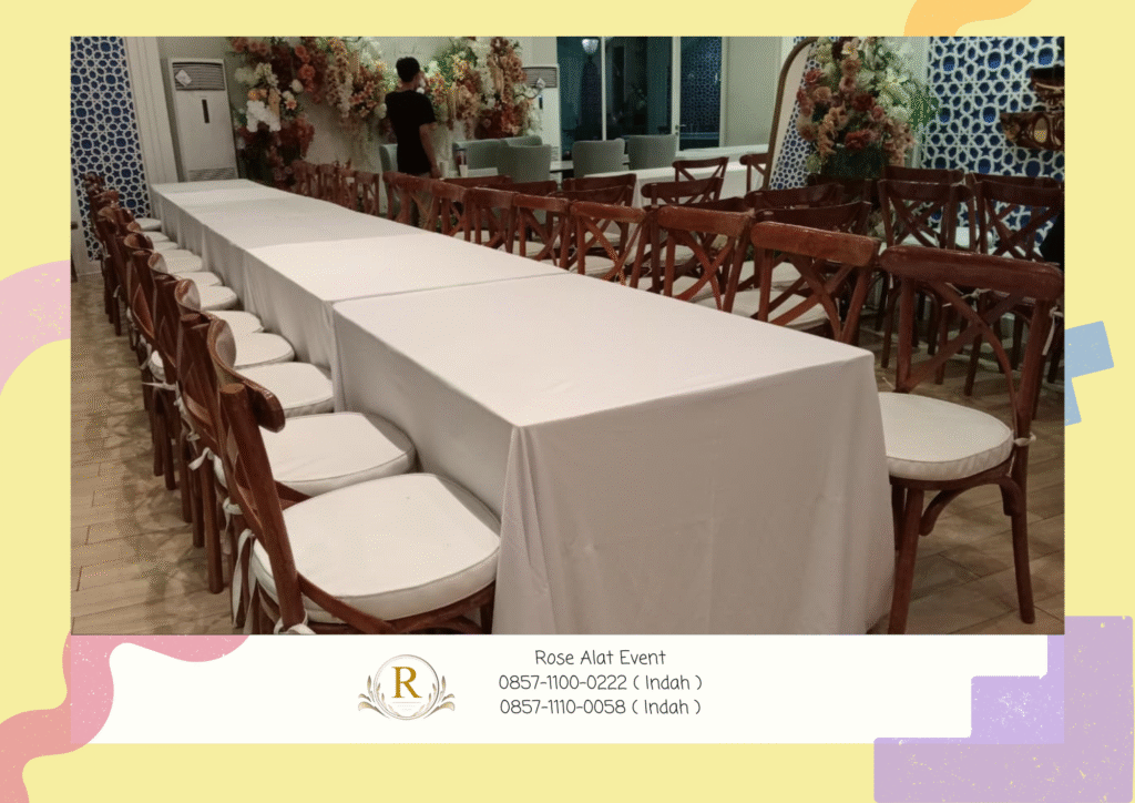 Rental Kursi Acrylic Dan Cross Back Area Brebes Tegal Cirebon