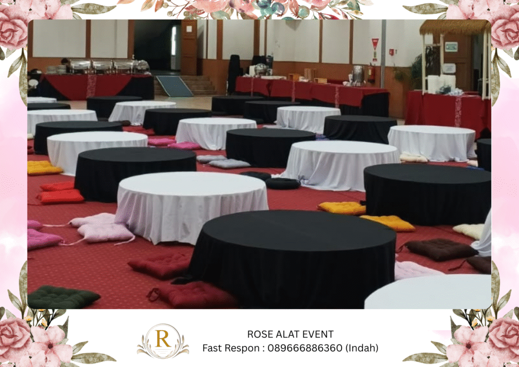 Pusat Rental Meja Bulat Lesehan Area Sekiar Adiwerna