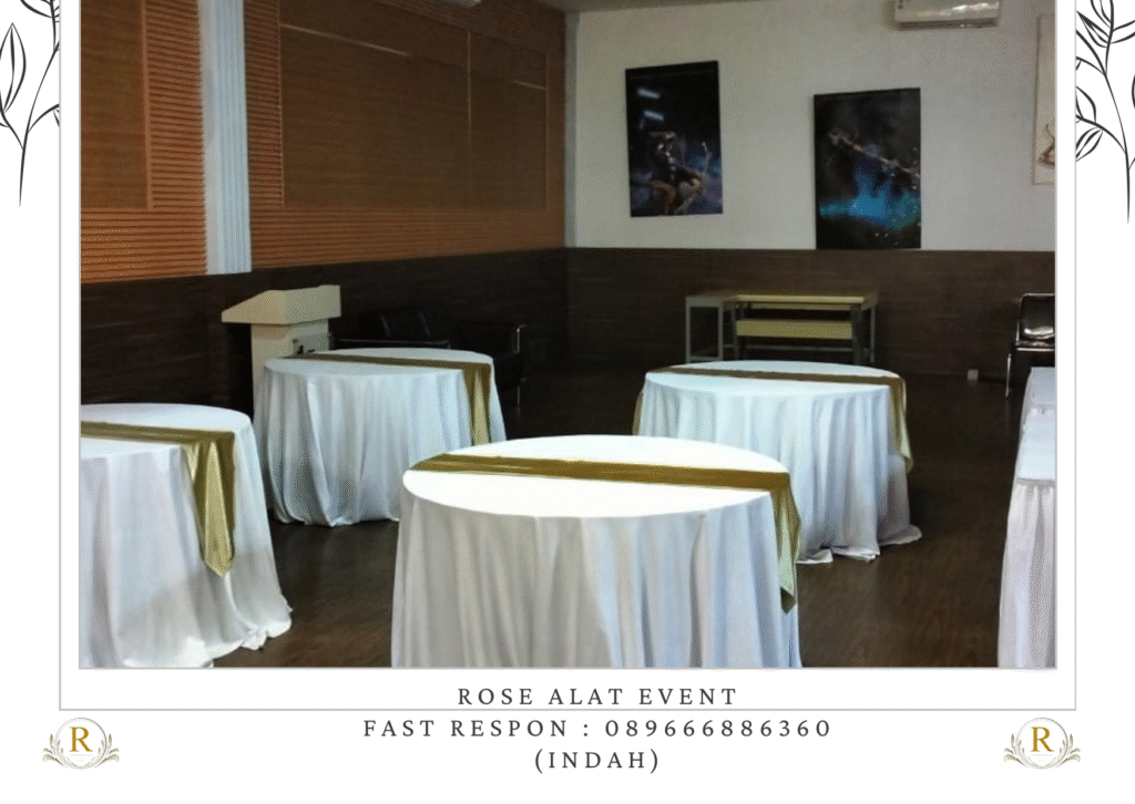 Sewa Meja Bulat Dan Kursi Premium Area Tonjong