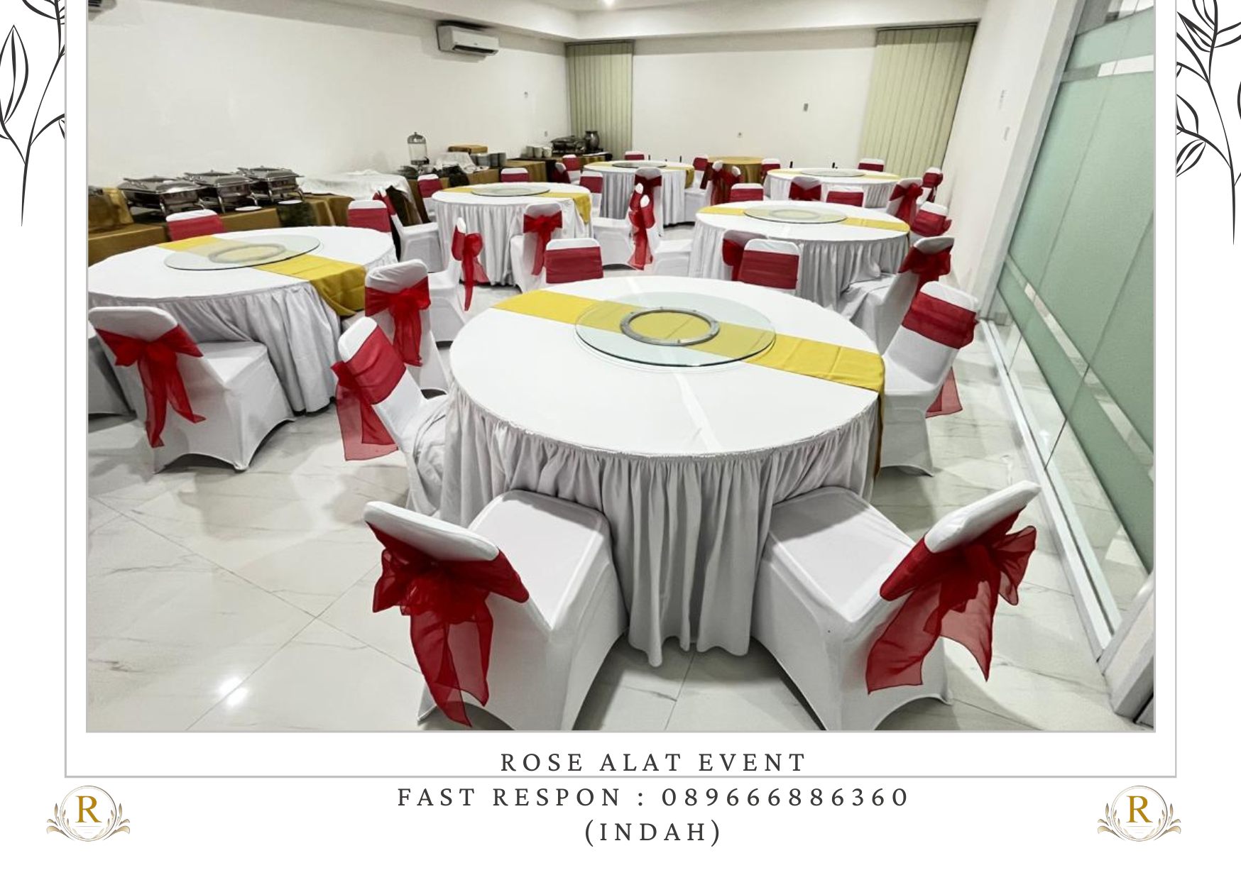 Sewa Meja Bulat Dan Kursi Premium Area Tonjong