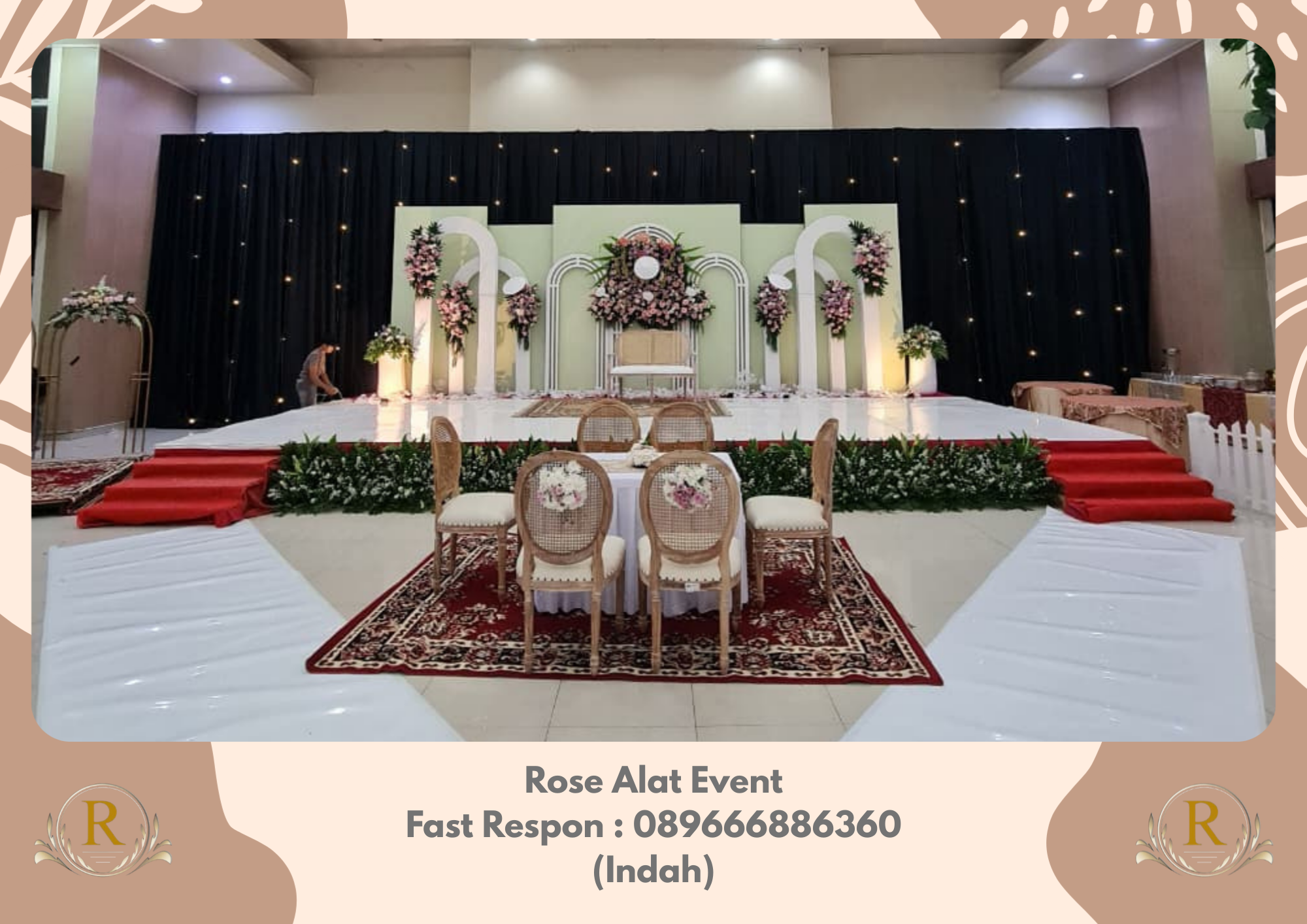 Rental Dekorasi Dan Meja Kursi Akad Aestehtic Mewah Elegant Area Tegal