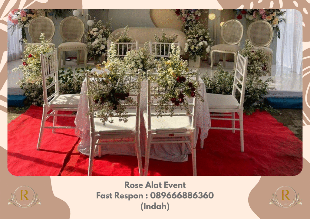 Rental Dekorasi Dan Meja Kursi Akad Aestehtic Mewah Elegant Area Tegal