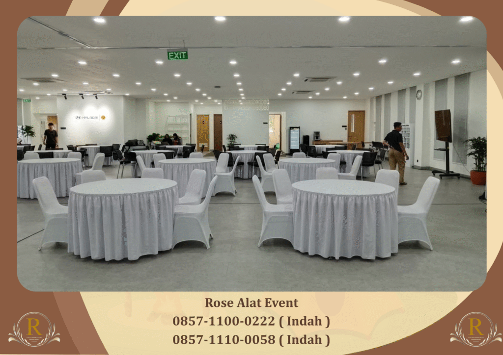 Rental Round Table Berkualitas Dan Berbagai Jenis Ukuran Larangan