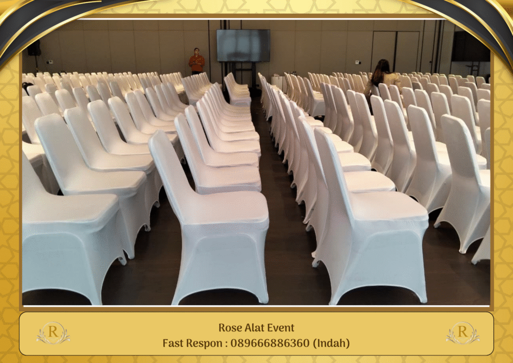Gudang Sewa Kursi Full Cover Ketat Putih Ketanggungan