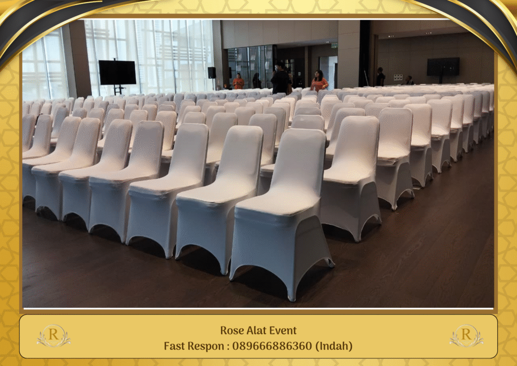 Gudang Sewa Kursi Full Cover Ketat Putih Ketanggungan