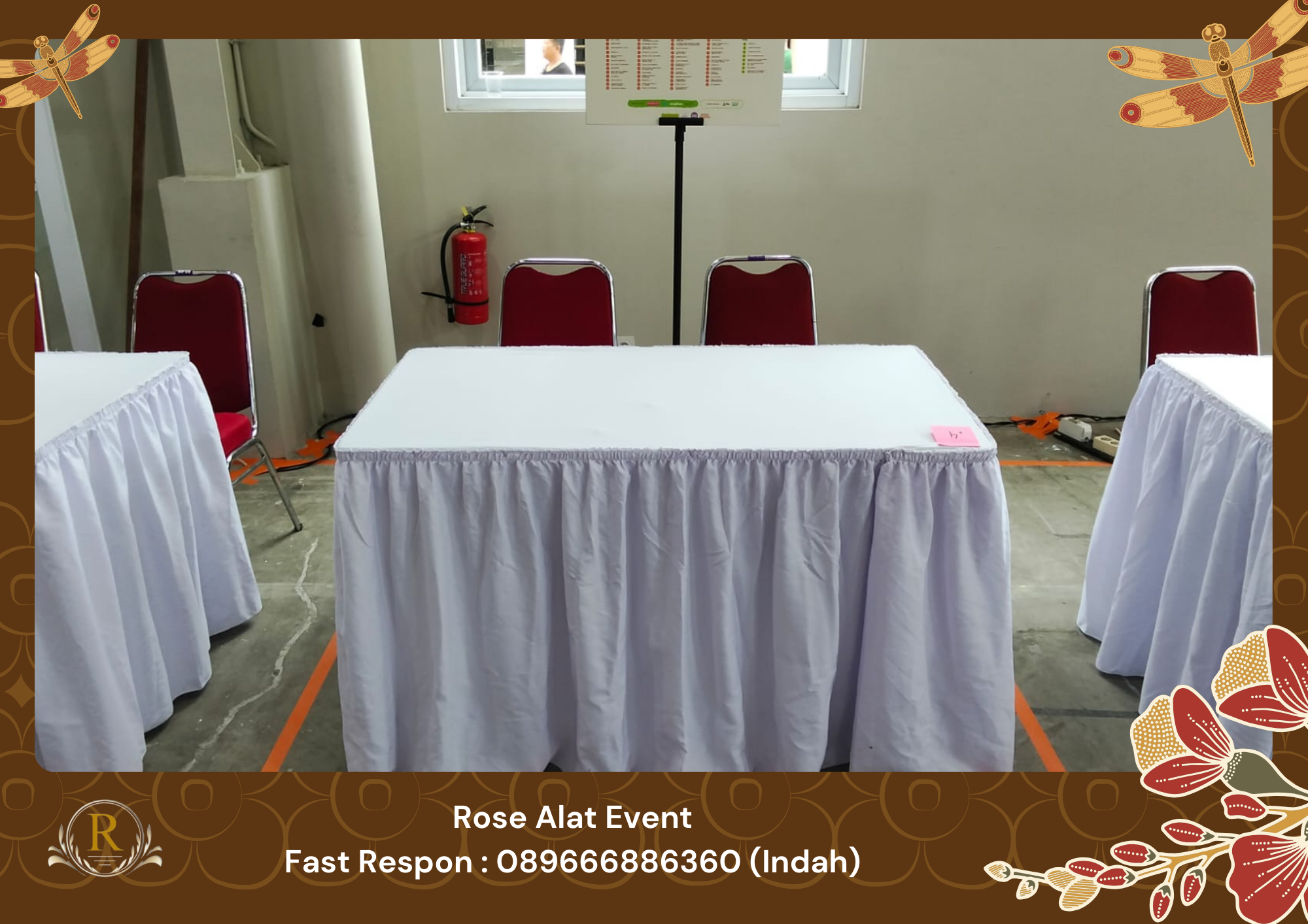 Penyewaan Meja Kotak dan Kursi Susun Area Sekitar Margasari