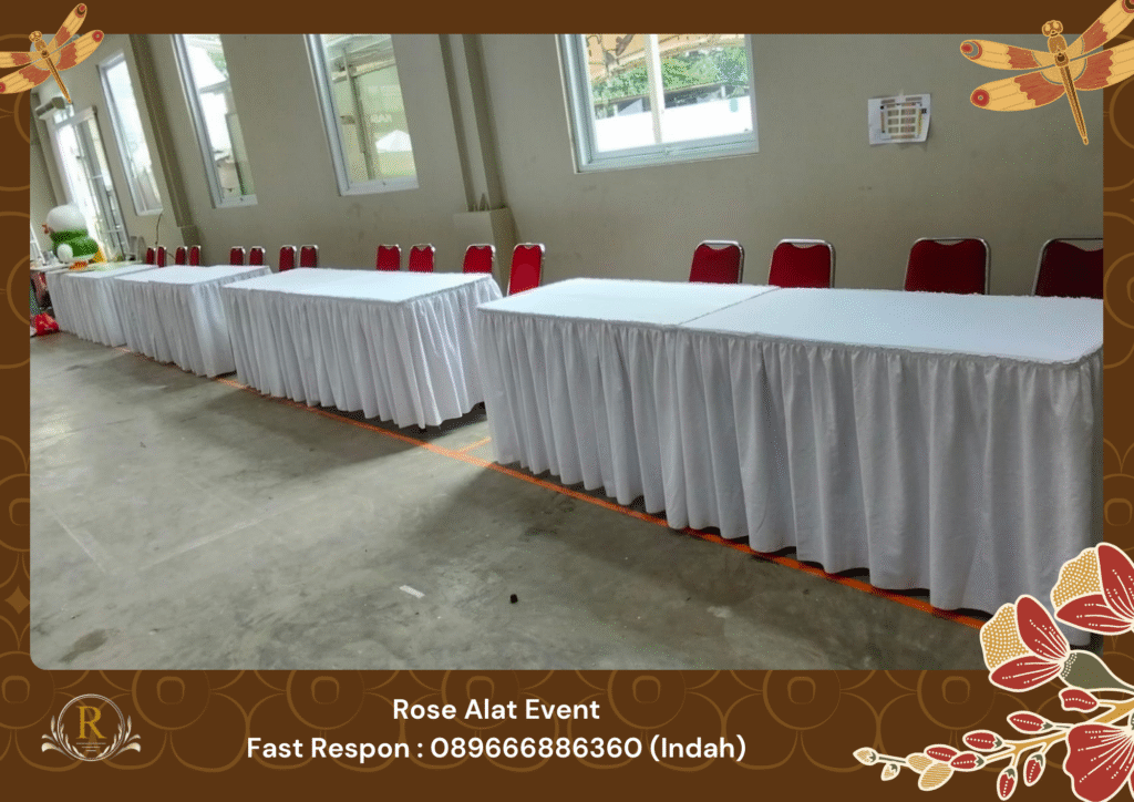 Penyewaan Meja Kotak dan Kursi Susun Area Sekitar Margasari