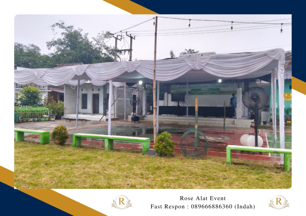 Sewa Tenda Dekorasi Plafon Putih Eksklusif Limbangan