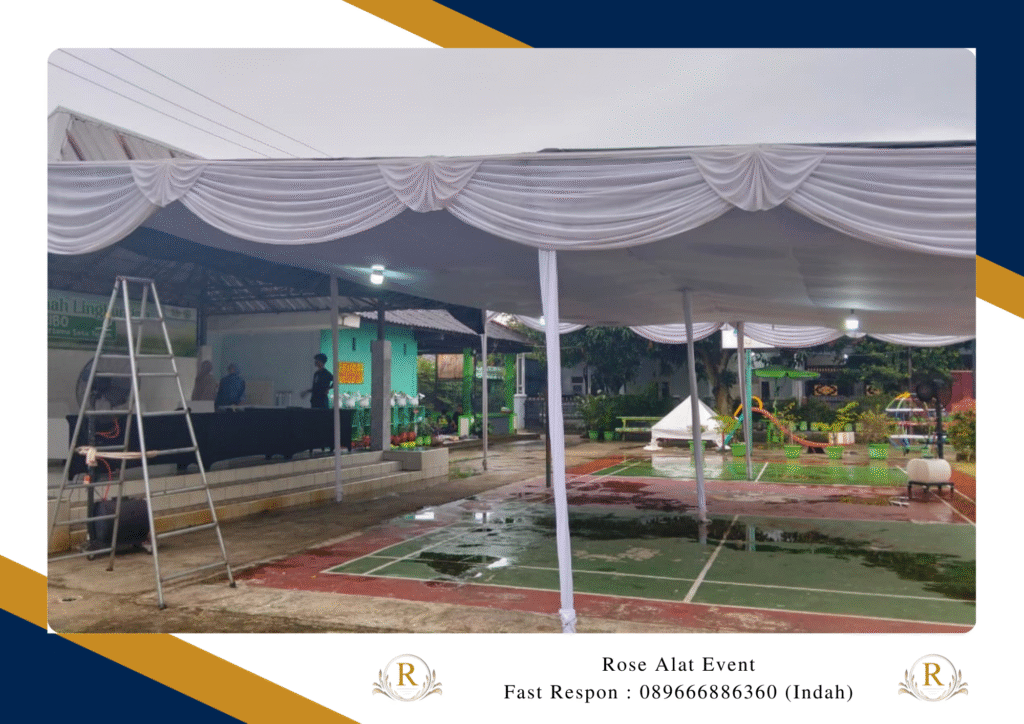 Sewa Tenda Dekorasi Plafon Putih Eksklusif Limbangan