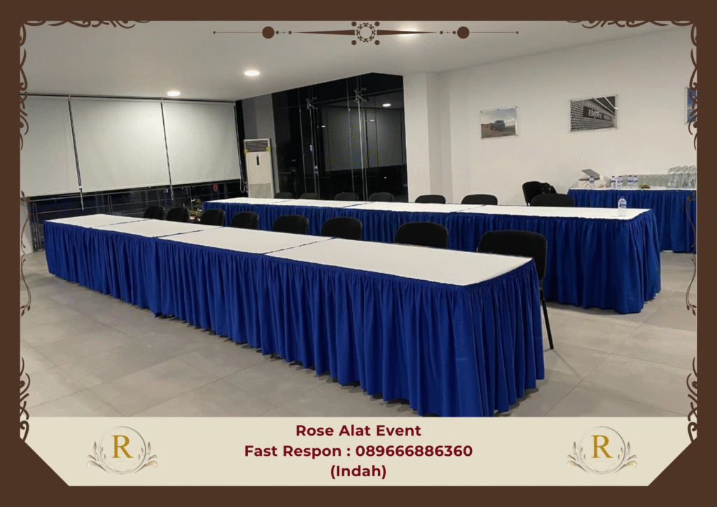 Sewa Meja Aneka Warna Cover Mewah Dan Elegant Slawi