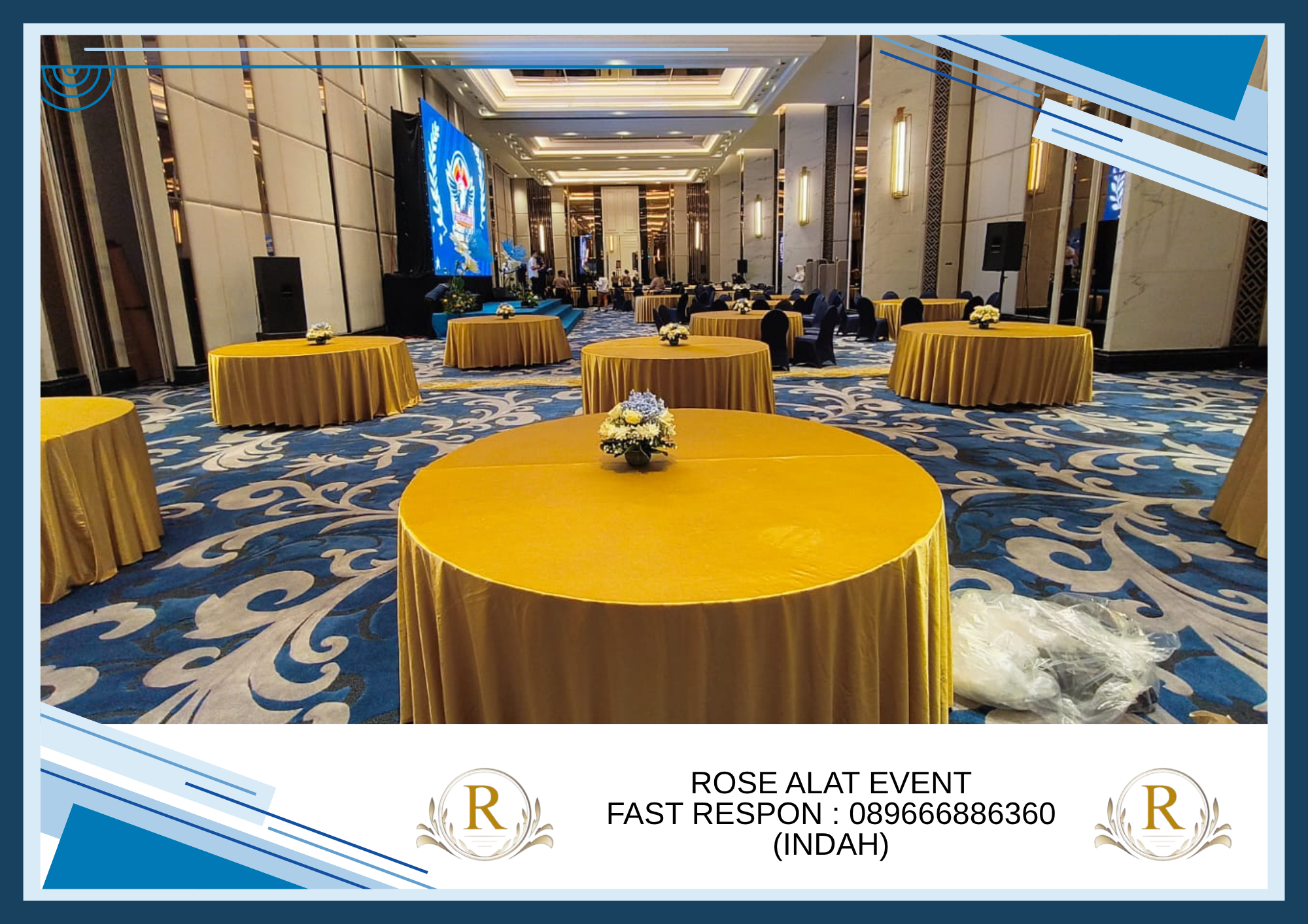 Sewa Meja Bundar Pesta Mewah dan Instagenic Margadana
