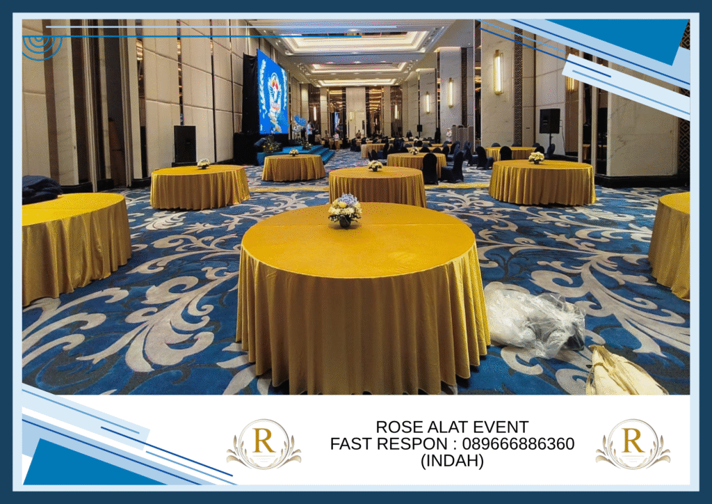 Sewa Meja Bundar Pesta Mewah dan Instagenic Margadana