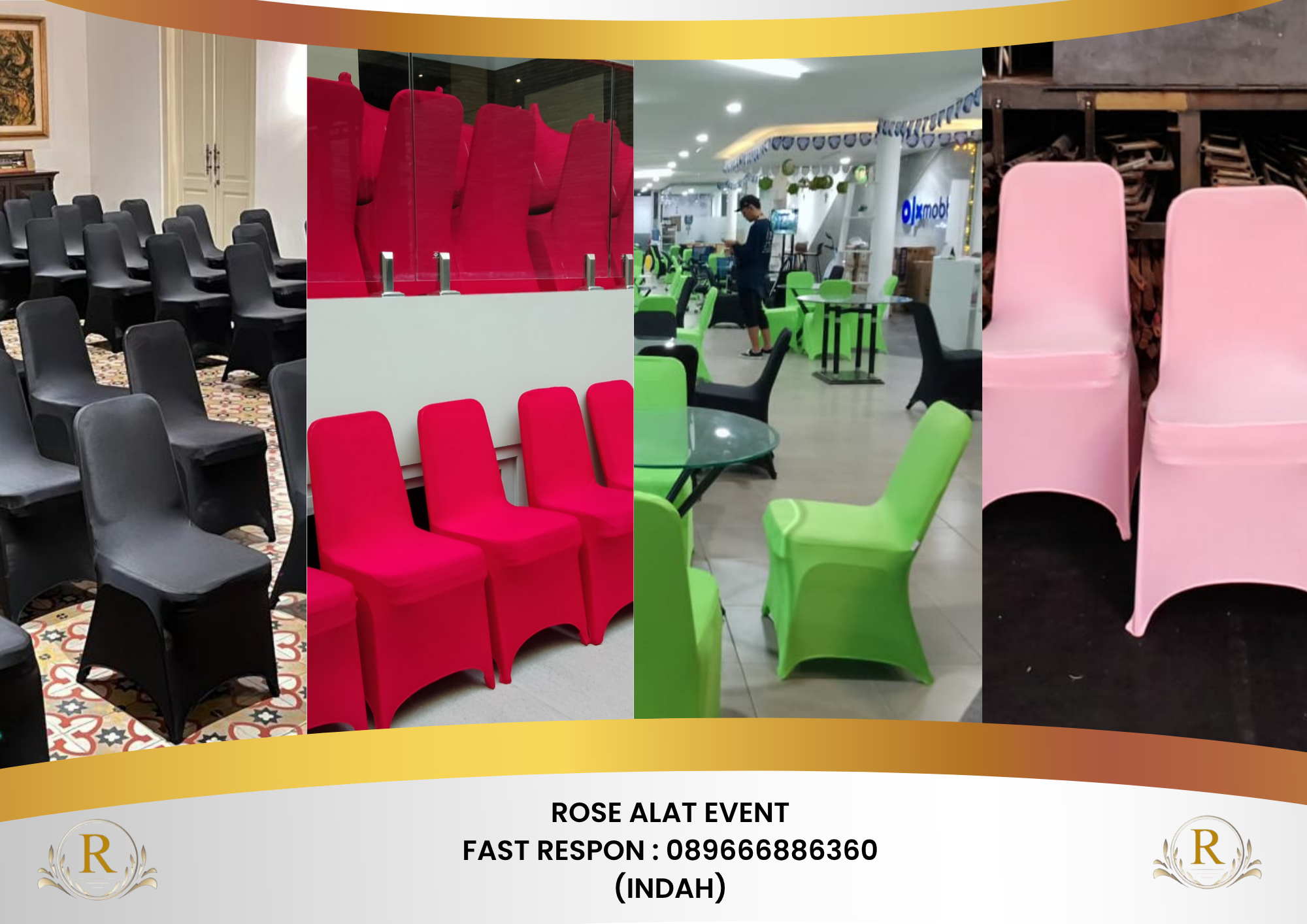 Sewa Kursi Dan Sarung Kursi Warna Cantik Kedungbanteng