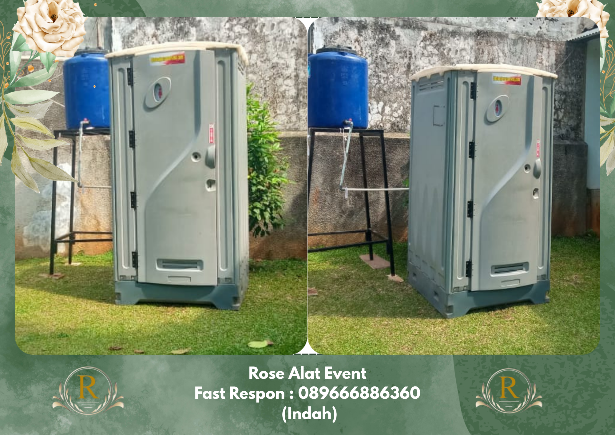 Gudang Sewa Toilet Portable Warna Abu Brebes